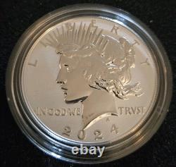 2024 Morgan & Peace Dollar Reverse Proof Set. 999 Silver with Box & COA