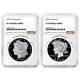 2024-s $1 Proof Morgan And Peace Silver Dollar 2pc Set Ngc Pf70uc Brown Label