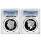 2024-s $1 Proof Morgan And Peace Silver Dollar 2pc Set Pcgs Pr69dcam Blue Label
