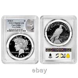 2024-S $1 Proof Morgan and Peace Silver Dollar 2pc Set PCGS PR69DCAM FS Morga