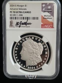 2024-S Morgan/Peace Dollar Silver Proof Set NGC PR70 AR Gaudioso Hand-Signed