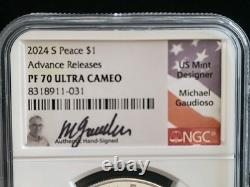 2024-S Morgan/Peace Dollar Silver Proof Set NGC PR70 AR Gaudioso Hand-Signed