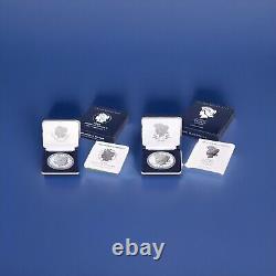 2024-S Morgan & Peace Silver Dollar PROOF SET NIBox COA- ULTTA CAMEO