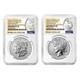2024-s Reverse Proof $1 Morgan And Peace Silver Dollar 2pc Set Ngc Pf70 Er Mo