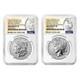 2024-s Reverse Proof $1 Morgan And Peace Silver Dollar 2pc Set Ngc Pf70 Fdi