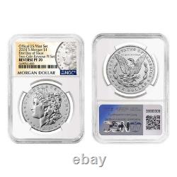 2024-S Reverse Proof $1 Morgan and Peace Silver Dollar 2pc Set NGC PF70 FDI