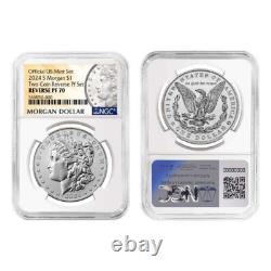 2024-S Reverse Proof $1 Morgan and Peace Silver Dollar 2pc Set NGC PF70 Morga