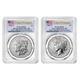 2024-s Reverse Proof $1 Morgan And Peace Silver Dollar 2pc Set Pcgs Pr70 Fs F