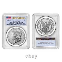 2024-S Reverse Proof $1 Morgan and Peace Silver Dollar 2pc Set PCGS PR70 FS F