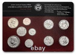 2024-S US Mint 10 Coin Silver Proof Set With Original Box & COA