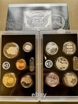 2024 S United States Mint Silver Proof Set 10 Coins OGP COA 99.9%