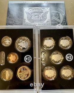 2024 S United States Mint Silver Proof Set 10 Coins OGP COA 99.9%