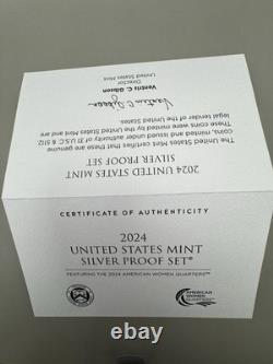 2024 S United States Mint Silver Proof Set 10 Coins OGP COA 99.9%