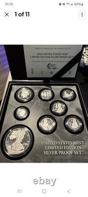 2024 S/w United States Mint Limited Edition Silver Proof 8-coin Set