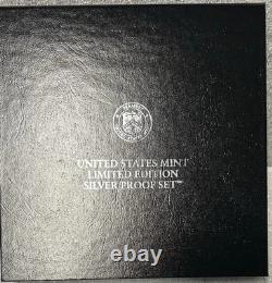 2025 S Limited Edition Silver Proof Set Box & COA (no $1 Eagle, 50C, 10C Dime) %