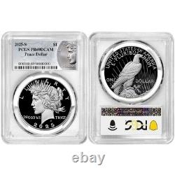 2025-S Proof $1 Morgan and Peace Silver Dollar 2pc Set PCGS PR69DCAM Morgan