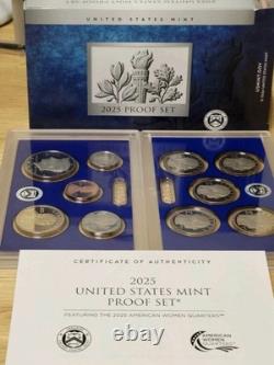 2025 S Proof Set 10 Coins Gem Clad Proof Penny & Kennedy Half $1 Ogp Coa 25rg