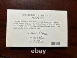 2025 S Proof Set Original Box & COA 10 Coins Clad