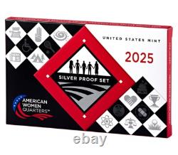 2025 S Proof Silver Set American Women Quarters Silver 5-coins IN HAND