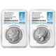 2025-s Reverse Proof $1 Morgan And Peace Silver Dollar 2pc Set Ngc Pf70 Fdi
