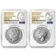 2025-s Reverse Proof $1 Morgan And Peace Silver Dollar 2pc Set Ngc Pf70 Morgan