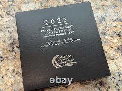2025 S Silver Proof Quarter Set. Limited Edition OGP and COA. 0.999 fine