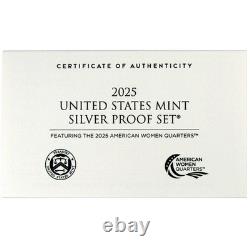 2025 Silver Proof Set U. S. Mint Original Government Packaging OGP COA
