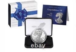 2026 P Congratulations Set American Eagle One Ounce Silver Proof Box & Coa 26rf