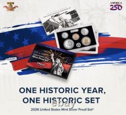 2026 S Silver Proof Set IN HAND 1776-2026 Semiquincentennial S Mint OGP COA