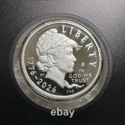 2026 S US Proof 99.9% (6) Silver Coins, 5 Quarters, 1 Dime, Box/COA- See Photos