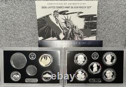 2026 S United States Silver Proof 8 Coin Set with Box and COA (No 1¢ & 50¢)