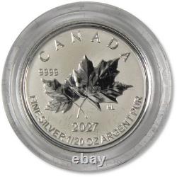 2027 Canada Silver Maple Leaf Fractional Set Autumn Leaves Rev Proof