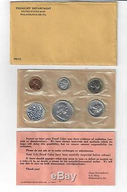 (20) 1961 Silver Proof Set with COA Flat Pack U. S. Mint Original SEALED Envelope