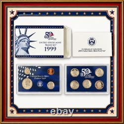 21 U. S. Mint Proof Sets (1990-2005) + 2001 Silver Proof Set. OGP