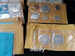 23 Canadian Silver Proof/Mint Sets 1961 thru 1967 + 2 1964 BU Silver $$-#5089