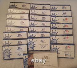 23 US Clad Proof sets with Boxes & COA's