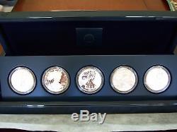 25th Anniversary Silver American Eagle Proof Set in OGP with COA