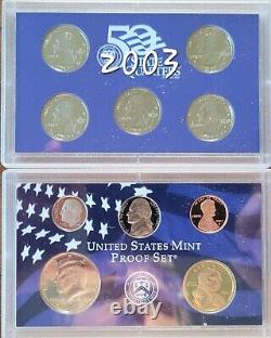 29 Consecutive Years (1980-2008) Full Proof Set Lot- withCOA's-Inc. All 50 States