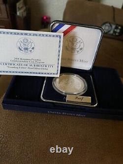 2-2006-p Benjamin Franklin Founding Father/scientist $1 Silver 2-coin Proof Set