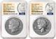 2 Coin Set 2026 Morgan Peace Diamond Field 250 Privy Ngc Ms70 Fdoi Mp Presale