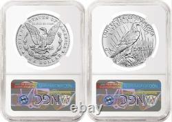 2 Coin Set 2026 Morgan Peace Enhanced 250th Privy NGC MS70 FDOI MP Pre-Sale2