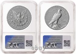 2 Coin Set 2026 Morgan and Peace Reverse Proof Privy NGC RP70 FR Flag Pre-Sale2