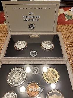 2 SETS 2021 S United States Mint Silver Proof Sets Original Box & COA