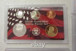 2 Two 2008 Us Mint 90% Silver Proof Set Each Has 14 Coins Ogp Box & Coa