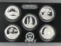 2 Yr Run Silver US Mint Proof Sets 2013-s, 14-s. With Stickers. Boxes & COAs. #13