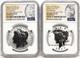 2 Coin 2024 Morgan Peace Reverse Proof Silver Dollar Set Ngc Rp69 Fr Mp