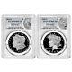 2pc Set 2024-s $1 Proof Morgan And Peace Silver Dollar Pcgs Pr70dcam Fs Mor