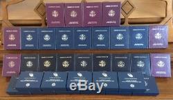 33-pc. 1986 2019 American Silver Eagle Proofs Complete Date Set all in OGP