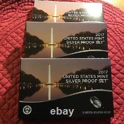 3, 2017 Silver Proof Set U. S. Mint Original Government Packaging OGP COA