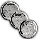 3 Coin Set 2015 Grizzly Bear Series Canada 1 Oz Proof Silver Coins
